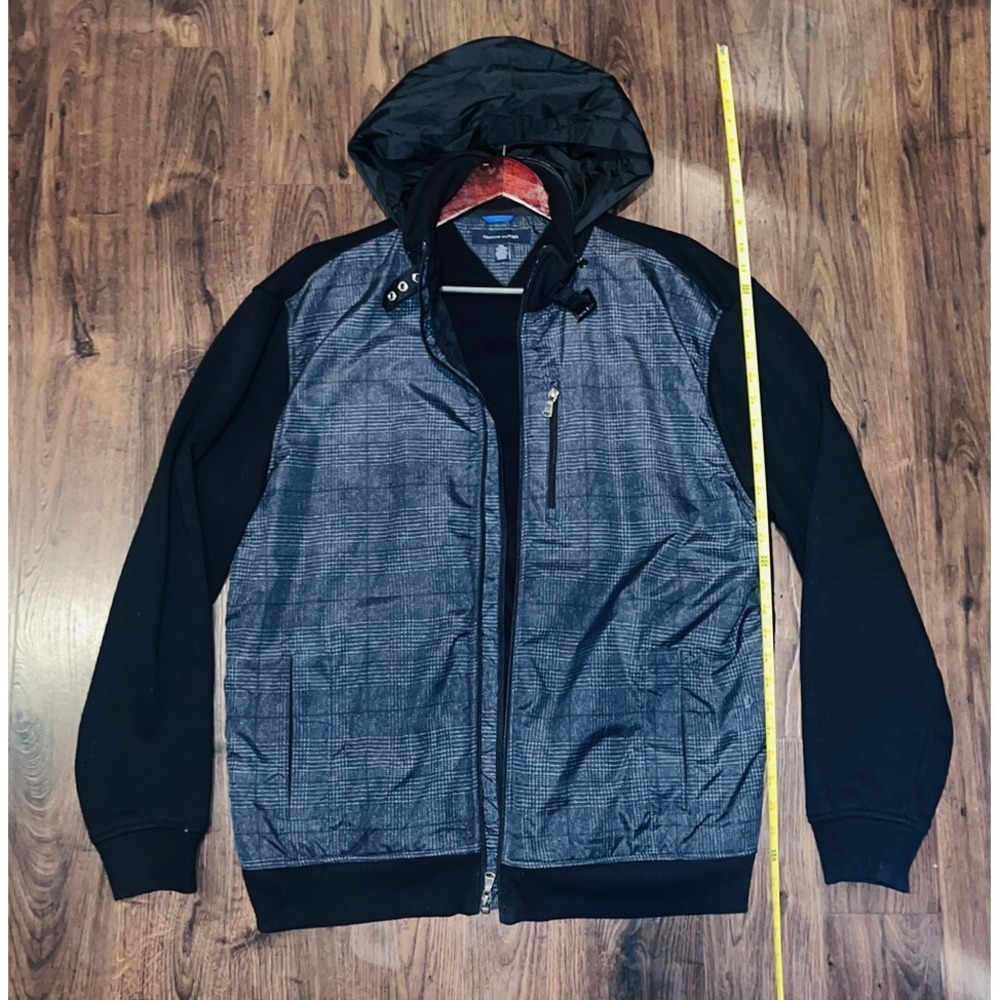 Men's Black Zip Up Hood Tommy Hilfiger Jacket 2013 Excellent Condition FREE SHIP